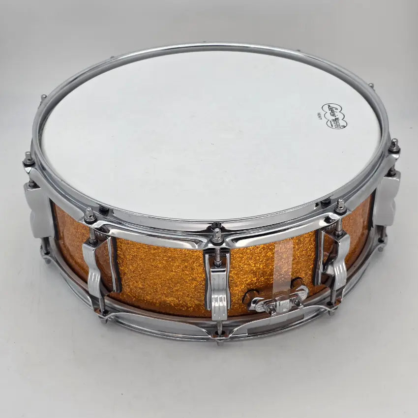 Used Ludwig Classic Oak Snare Drum 14x5 Orange Sparkle - Very Good - Drum Center Of Portsmouth