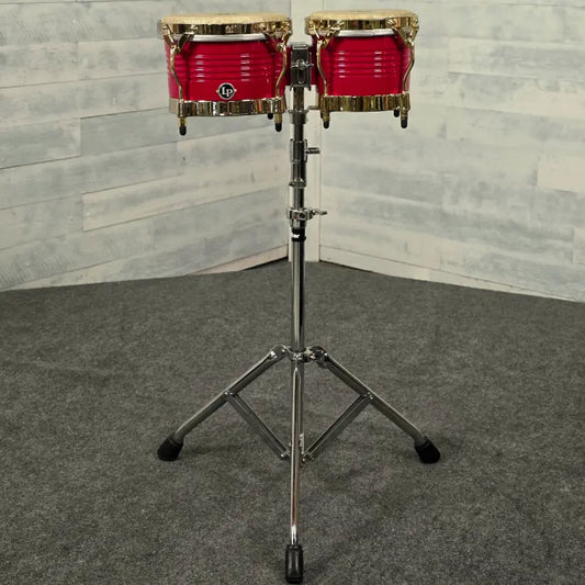 Used LP Matador Bongos w/Stand and Bag - Very Good - Drum Center Of Portsmouth