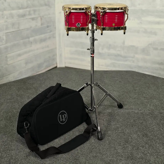 Used LP Matador Bongos w/Stand and Bag - Very Good - Drum Center Of Portsmouth