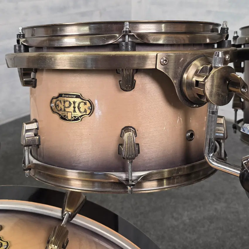 Used Ludwig Epic 6pc Drum Set w/Double Tom Stand - Good - Drum Center Of Portsmouth