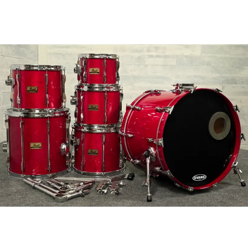Used Vintage Pearl BLX 6pc Drum Set Sequoia Red - Very Good - Drum Center Of Portsmouth