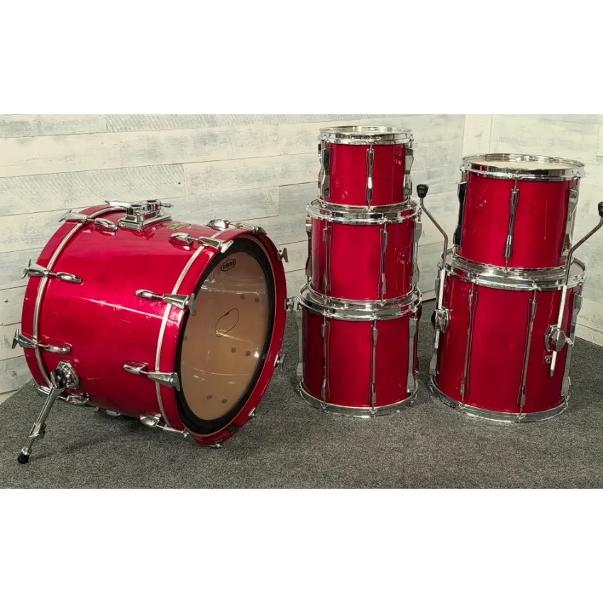 Used Vintage Pearl BLX 6pc Drum Set Sequoia Red - Very Good - Drum Center Of Portsmouth