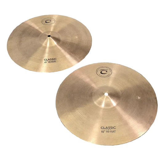 Used Turkish Classic Hi Hat Cymbals 15" - Good - Drum Center Of Portsmouth