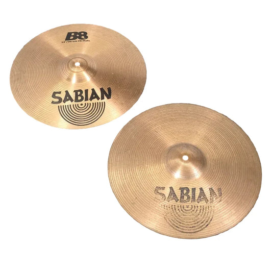 Used Sabian B8 Hi Hat Cymbals 14" - Good - Drum Center Of Portsmouth
