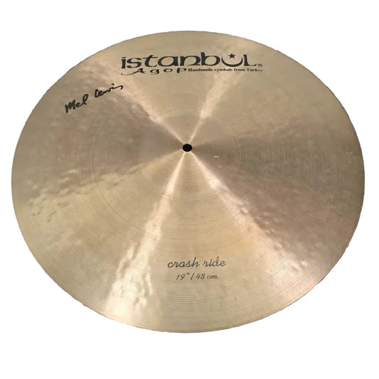 Used Istanbul Agop Mel Lewis Crash Ride Cymbal 19" - Very Good - Drum Center Of Portsmouth