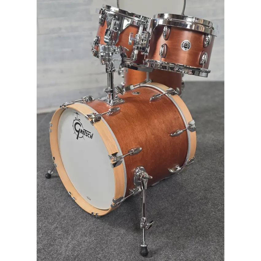 Used Gretsch Brooklyn 5pc Drum Set Satin Mahogany - Very Good - Drum Center Of Portsmouth