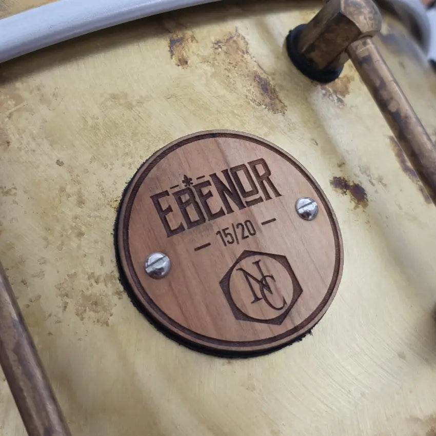 Used Noble & Cooley Ebenor Primitive Brass Snare Drum 14x6.5 #15 of 20 - Excellent - Drum Center Of Portsmouth