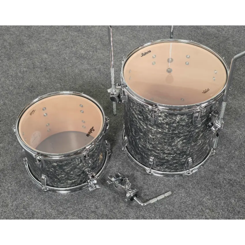 Used Ludwig Classic Maple 3pc Downbeat Drum Set Black Pearl - Good - Drum Center Of Portsmouth