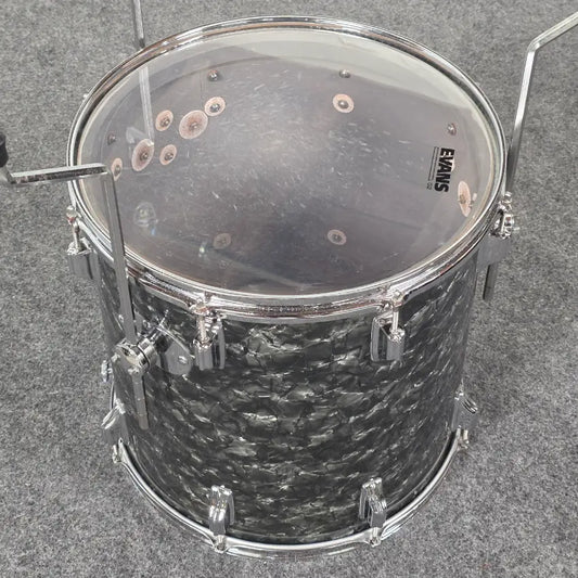 Used Vintage '60s Rogers Floor Tom Black Diamond Pearl 16x16 - Fair - Drum Center Of Portsmouth
