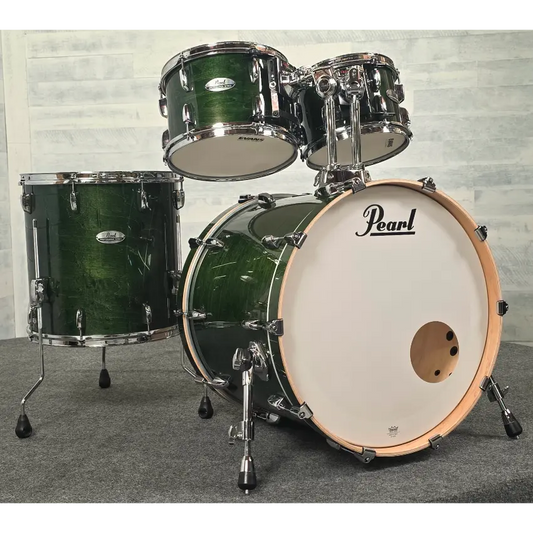 Used Pearl Professional Maple 4pc Drum Set Emerald Mist - Very Good - Drum Center Of Portsmouth