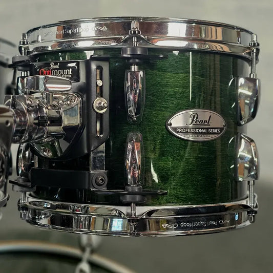 Used Pearl Professional Maple 4pc Drum Set Emerald Mist - Very Good - Drum Center Of Portsmouth
