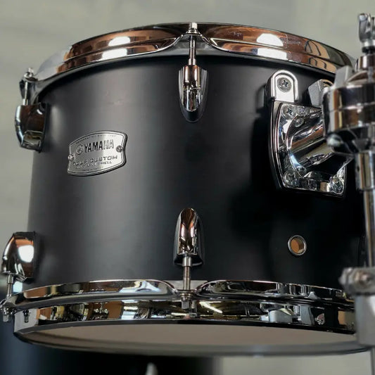 Used Yamaha Tour Custom 4pc Drum Set Licorice Satin - Very Good - Drum Center Of Portsmouth