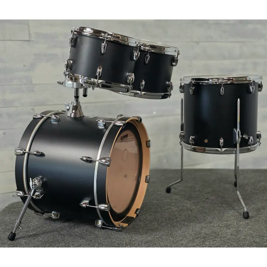 Used Yamaha Tour Custom 4pc Drum Set Licorice Satin - Very Good - Drum Center Of Portsmouth