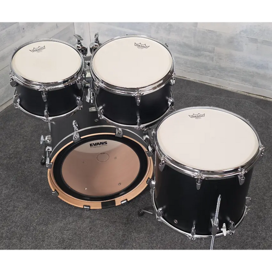 Used Yamaha Tour Custom 4pc Drum Set Licorice Satin - Very Good - Drum Center Of Portsmouth