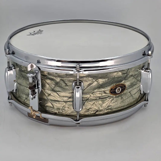 Used Vintage Slingerland Studio 3-Ply 6-Lug Snare Drum 14x5 Blue Onyx - Good - Drum Center Of Portsmouth