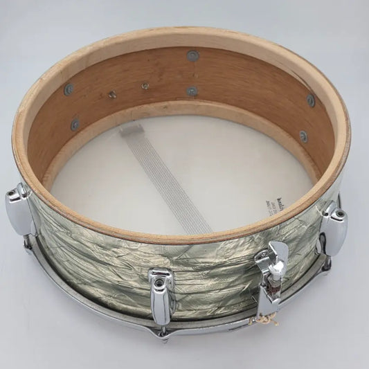 Used Vintage Slingerland Studio 3-Ply 6-Lug Snare Drum 14x5 Blue Onyx - Good - Drum Center Of Portsmouth