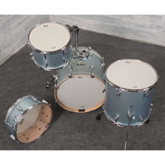 Used Pearl Decade Maple 4pc Drum Set Blue Mirage - Very Good - Drum Center Of Portsmouth