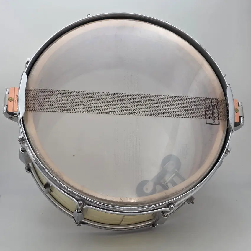 Used Vintage Slingerland Radio King Snare Drum 14x6.5 White Marine Pearl - Good - Drum Center Of Portsmouth