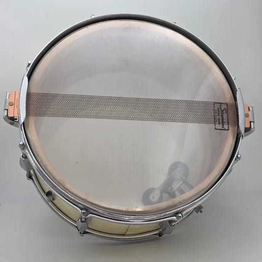 Used Vintage Slingerland Radio King Snare Drum 14x6.5 White Marine Pearl - Good - Drum Center Of Portsmouth