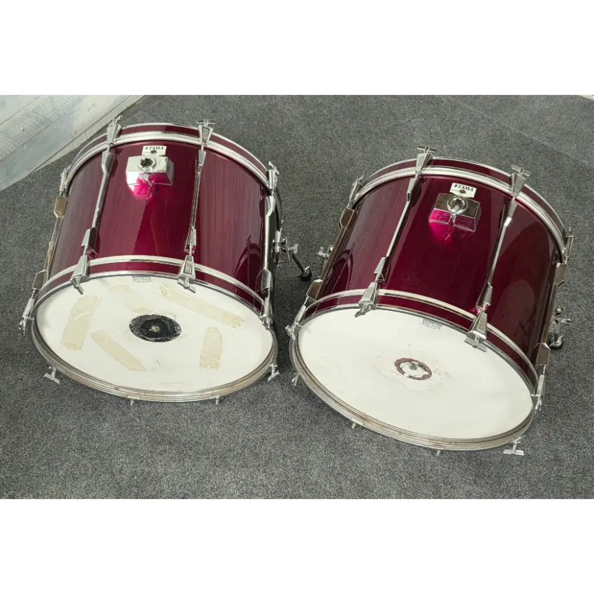 Used Tama Rockstar DX 9pc Drum Set Dark Red MIJ - Good - Drum Center Of Portsmouth