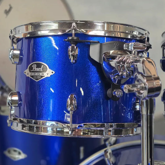 Used Pearl Export 5pc Drum Set High Voltage Blue - Very Good - Drum Center Of Portsmouth