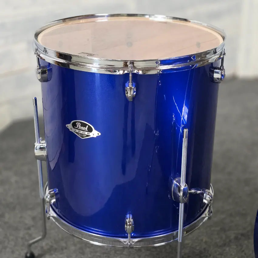 Used Pearl Export 5pc Drum Set High Voltage Blue - Very Good - Drum Center Of Portsmouth