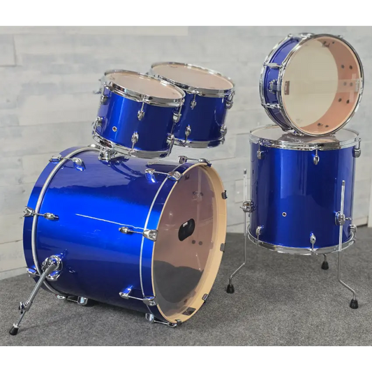 Used Pearl Export 5pc Drum Set High Voltage Blue - Very Good - Drum Center Of Portsmouth