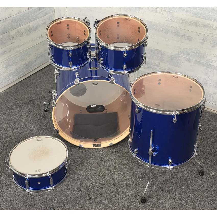 Used Pearl Export 5pc Drum Set High Voltage Blue - Very Good - Drum Center Of Portsmouth