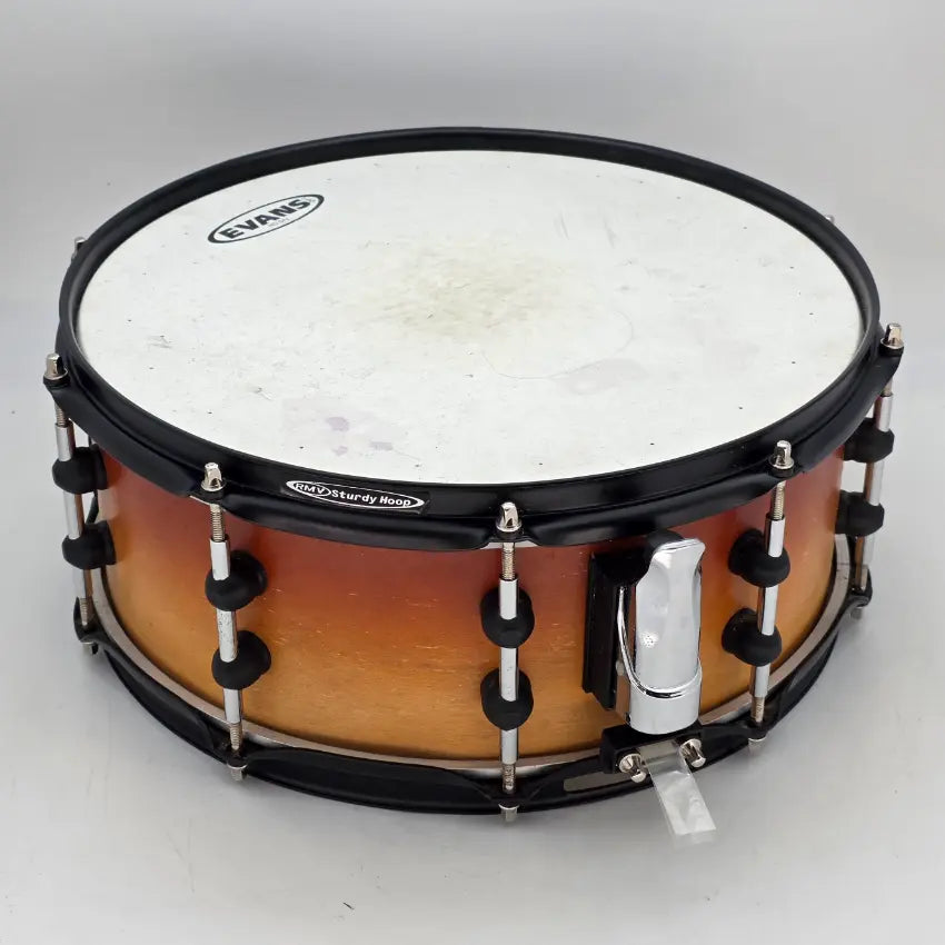 Used RMV Snare Drum 14x5.5 Orange to Natural Burst w/Black Hardware - Good - Drum Center Of Portsmouth
