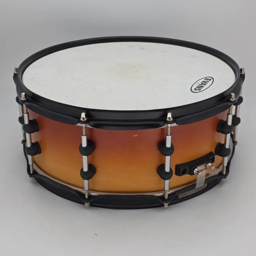 Used RMV Snare Drum 14x5.5 Orange to Natural Burst w/Black Hardware - Good - Drum Center Of Portsmouth