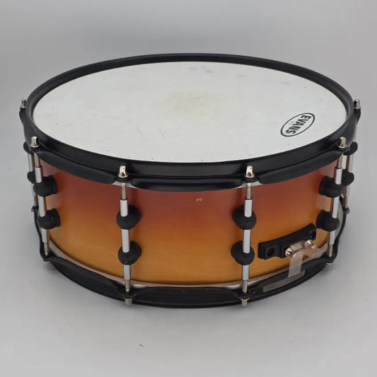 Used RMV Snare Drum 14x5.5 Orange to Natural Burst w/Black Hardware - Good - Drum Center Of Portsmouth
