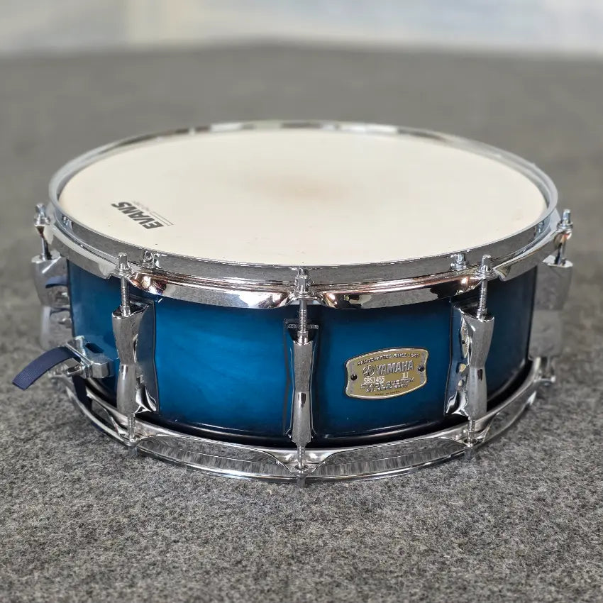 Used Yamaha Stage Custom Snare Drum 14x5.5 Deep Blue Sunburst - Very Good - Drum Center Of Portsmouth