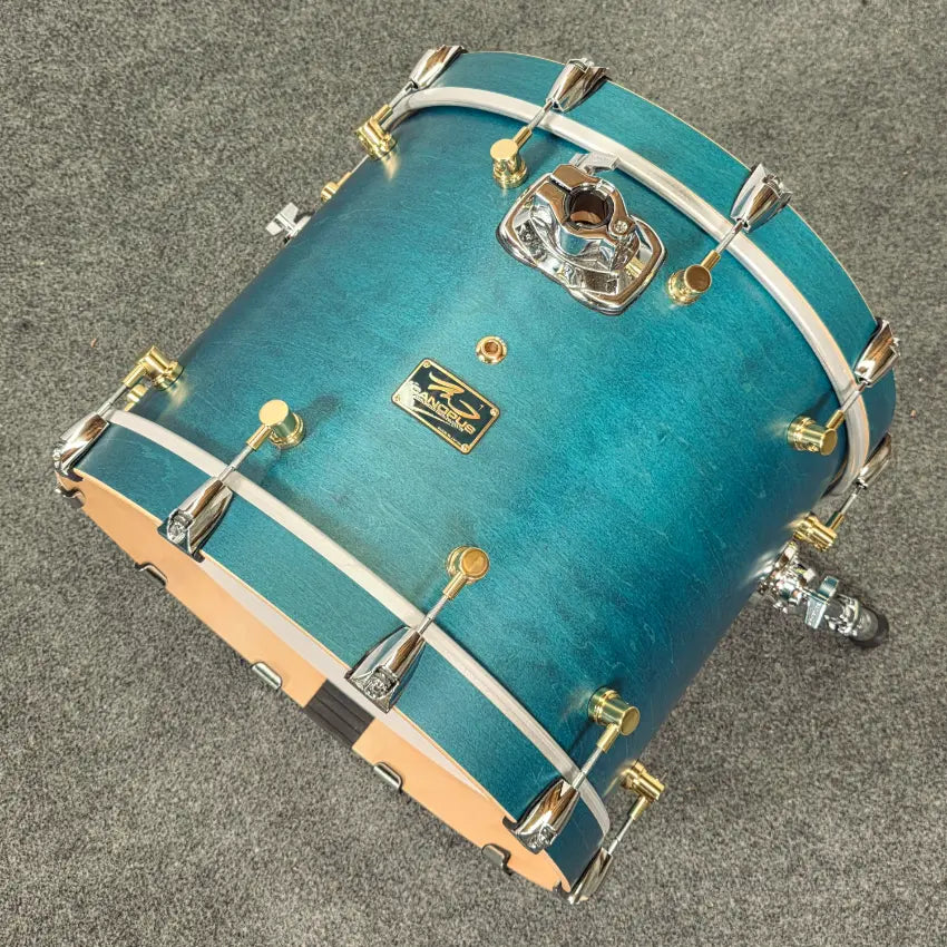 Used Canopus RFM 3pc Jazz Drum Set Teal Oil - Very Good - Drum Center Of Portsmouth