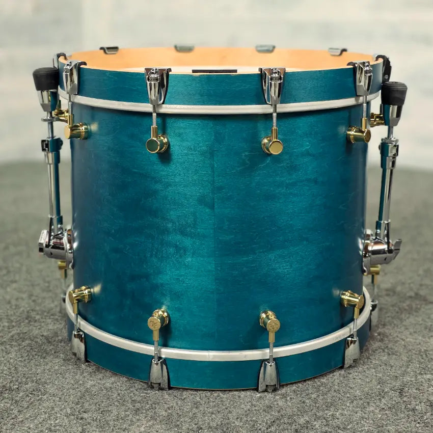 Used Canopus RFM 3pc Jazz Drum Set Teal Oil - Very Good - Drum Center Of Portsmouth