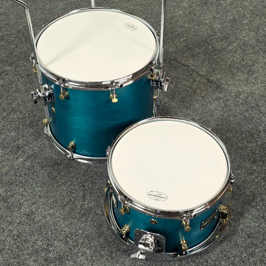 Used Canopus RFM 3pc Jazz Drum Set Teal Oil - Very Good - Drum Center Of Portsmouth
