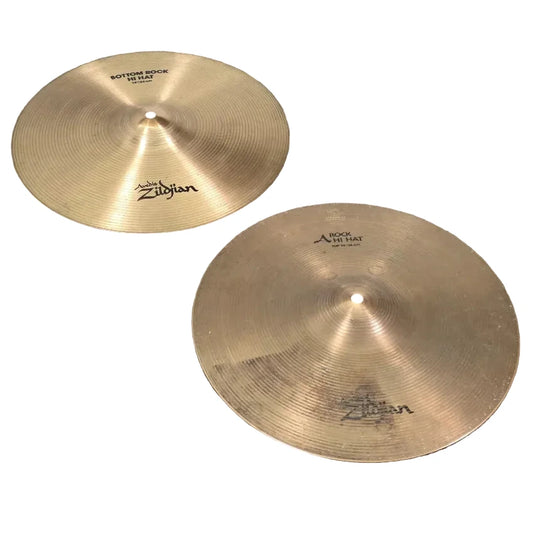 Used Zildjian A Rock Hi Hat Cymbals 14" - Good - Drum Center Of Portsmouth