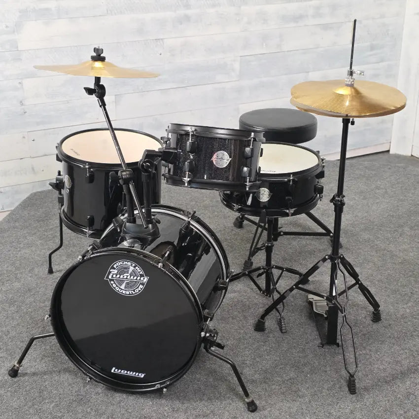 Used Ludwig Questlove Pocket Kit 4pc Drum Set Moon Dust - Fair - Drum Center Of Portsmouth
