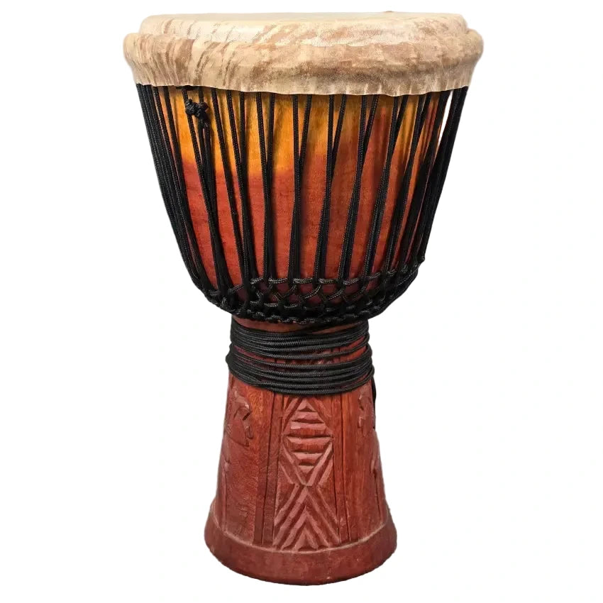 Used Hand Carved Djembe 14" w/Bag - Good - Drum Center Of Portsmouth