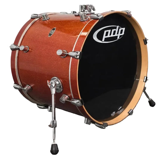 Used PDP X7 Series Bass Drum 22x18 Orange Sparkle - Good - Drum Center Of Portsmouth