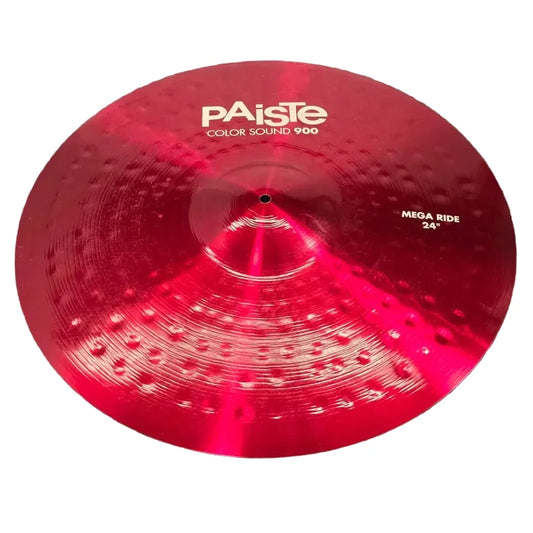 Used Paiste 900 Colorsound Red Mega Ride Cymbal 24 - Good - Drum Center Of Portsmouth