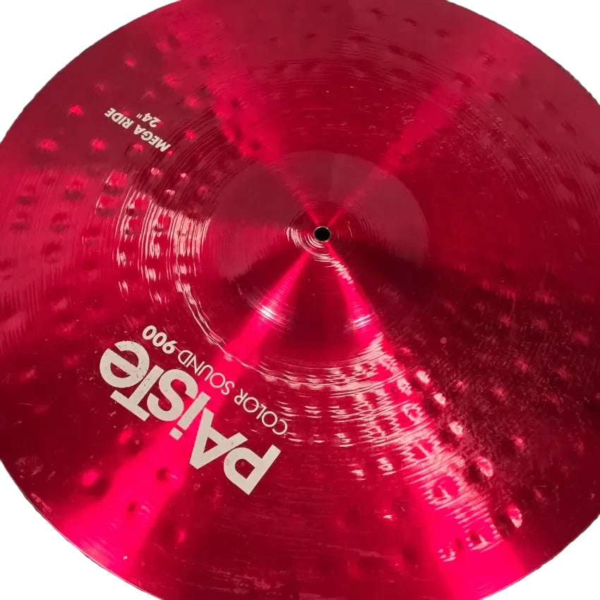 Used Paiste 900 Colorsound Red Mega Ride Cymbal 24 - Good - Drum Center Of Portsmouth