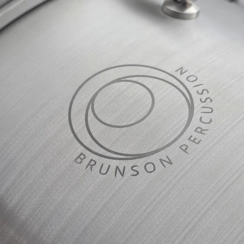 Used Brunson Percussion Silver Machina Aluminum Snare 14x8 - Good - Drum Center Of Portsmouth