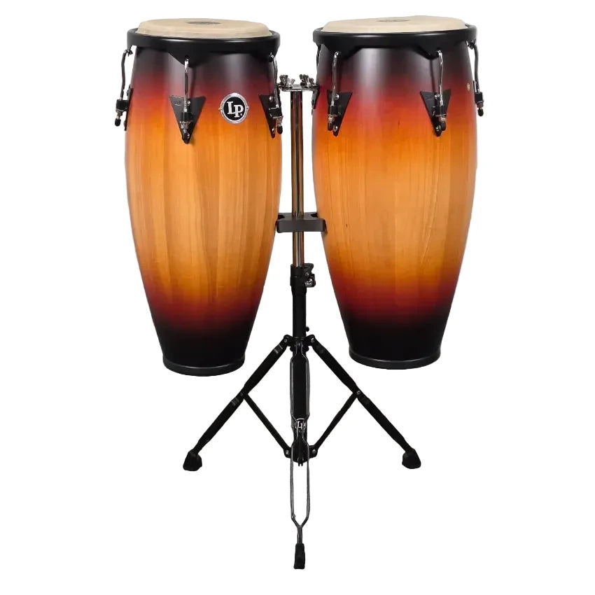Used LP City Congas Set 11 and 12 w/ Stand Vintage Sunburst - Very Good - Drum Center Of Portsmouth