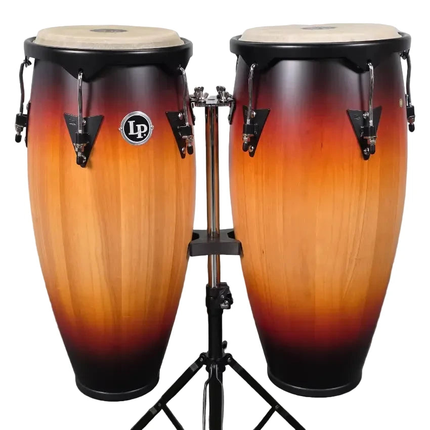 Used LP City Congas Set 11 and 12 w/ Stand Vintage Sunburst - Very Good - Drum Center Of Portsmouth
