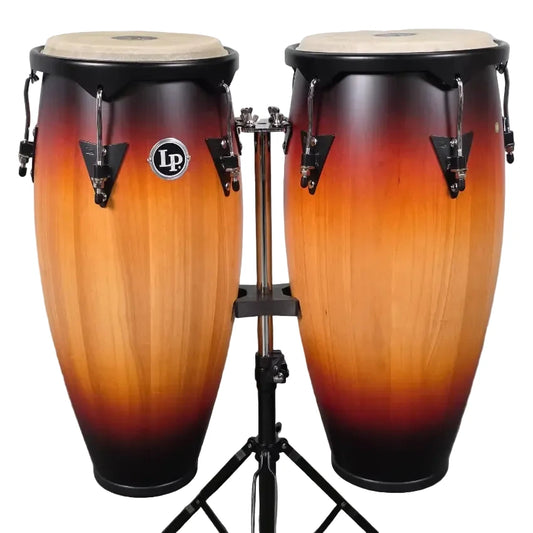 Used LP City Congas Set 11 and 12 w/ Stand Vintage Sunburst - Very Good - Drum Center Of Portsmouth