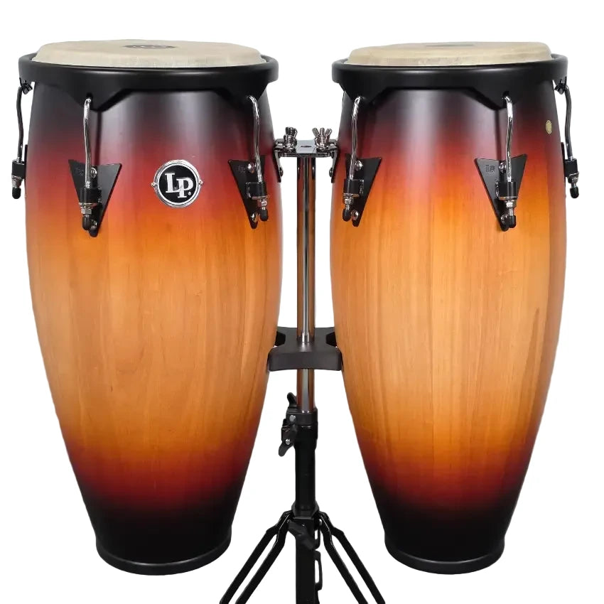 Used LP City Congas Set 11 and 12 w/ Stand Vintage Sunburst - Very Good - Drum Center Of Portsmouth