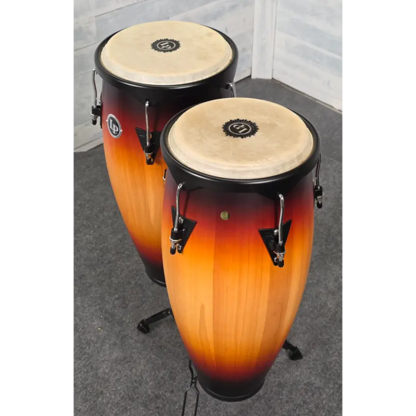 Used LP City Congas Set 11 and 12 w/ Stand Vintage Sunburst - Very Good - Drum Center Of Portsmouth