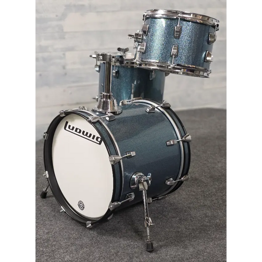 Used Ludwig Breakbeats 4pc Drum Set Blue Sparkle - Very Good - Drum Center Of Portsmouth