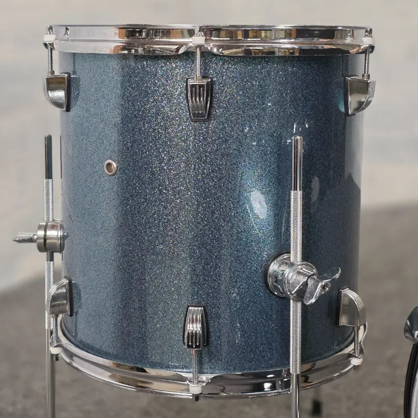 Used Ludwig Breakbeats 4pc Drum Set Blue Sparkle - Very Good - Drum Center Of Portsmouth