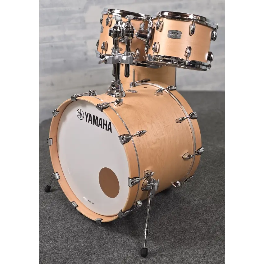 Used Yamaha Tour Custom Maple 4pc Drum Set w/20BD Butterscotch Satin - Good - Drum Center Of Portsmouth